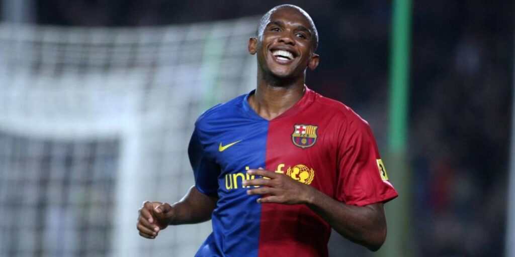 Eto'o, en un partit amb el Barça | FC Barcelona