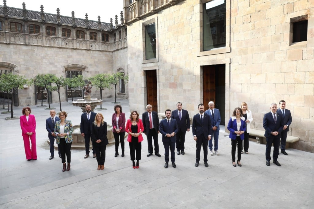  El president de la Generalitat, Pere Aragonès, encapçala aquest matí la primera reunió del nou Consell Executiu, després de la pressa de possessió dels nous membres / Jordi Bedmar