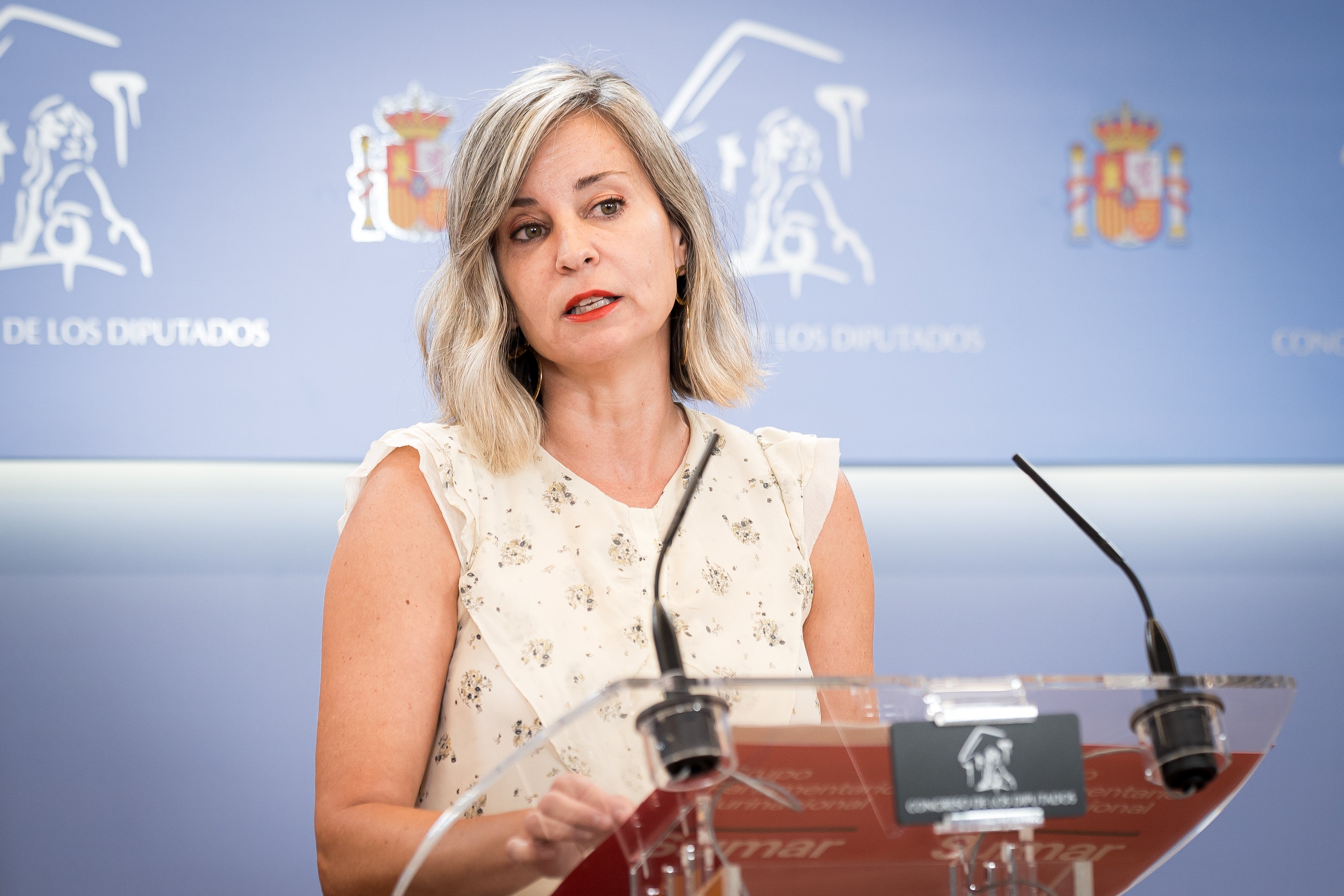 Imatge d'arxiu de la portaveu de Sumar al Congrés, Verónica Martínez Barbero. | Diego Radamés / Europa Press