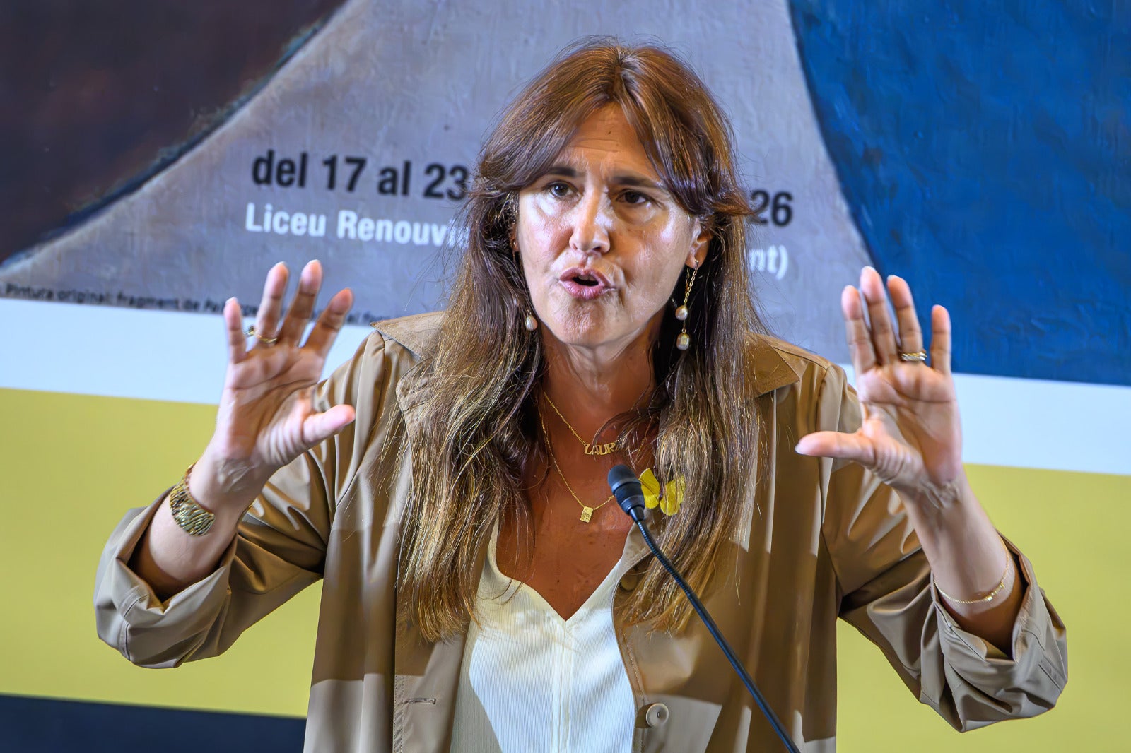 Laura Borr&agrave;s, en la confer&egrave;ncia sobre la intel&middot;lig&egrave;ncia nacional i col&middot;lectiva/Josep Maria Montaner/UCE