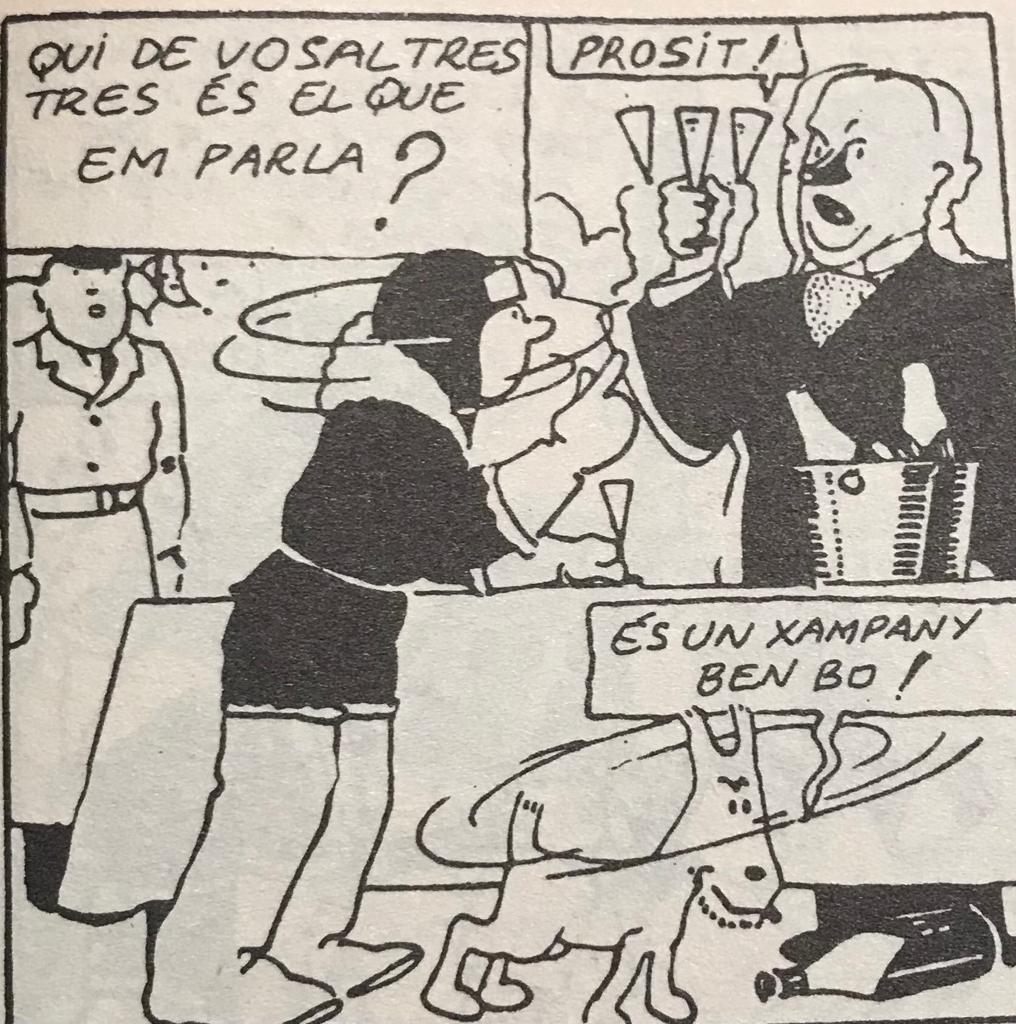 Tintín descobreix el xampany -i s’excedeix- en la primera aventura (1929)