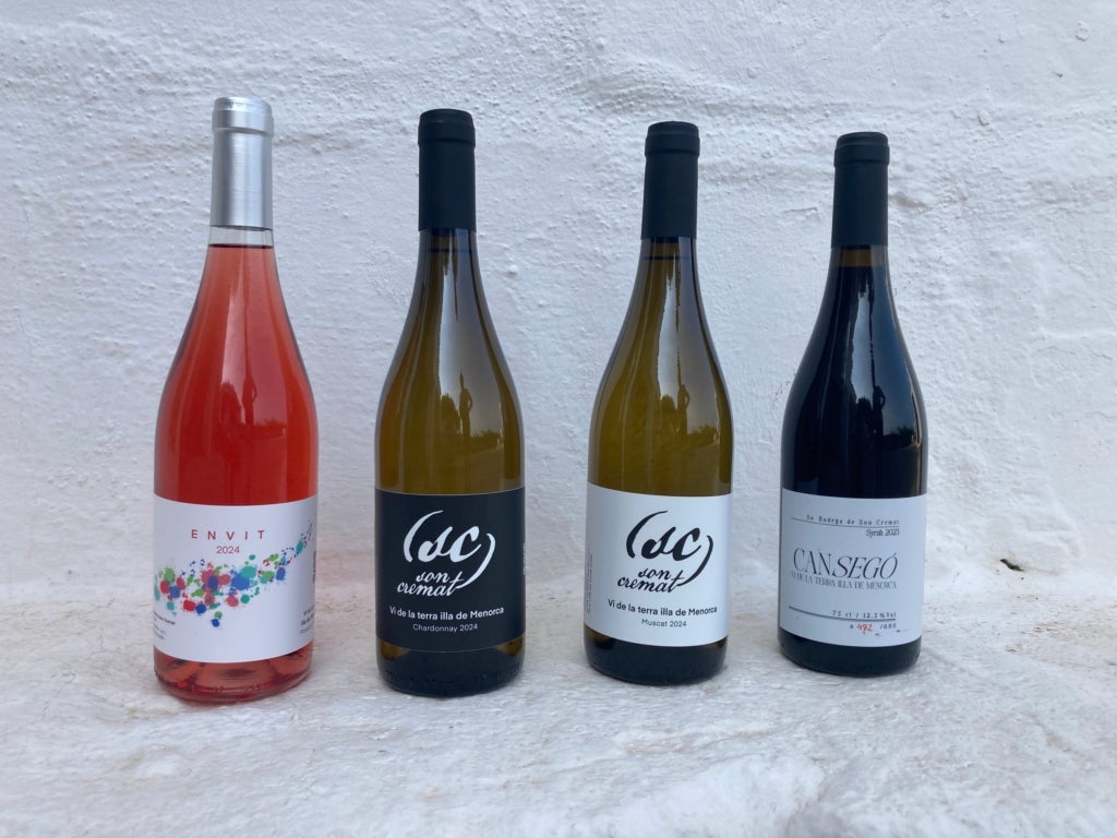 Imatge dels vins que comercialitza Son Cremat
