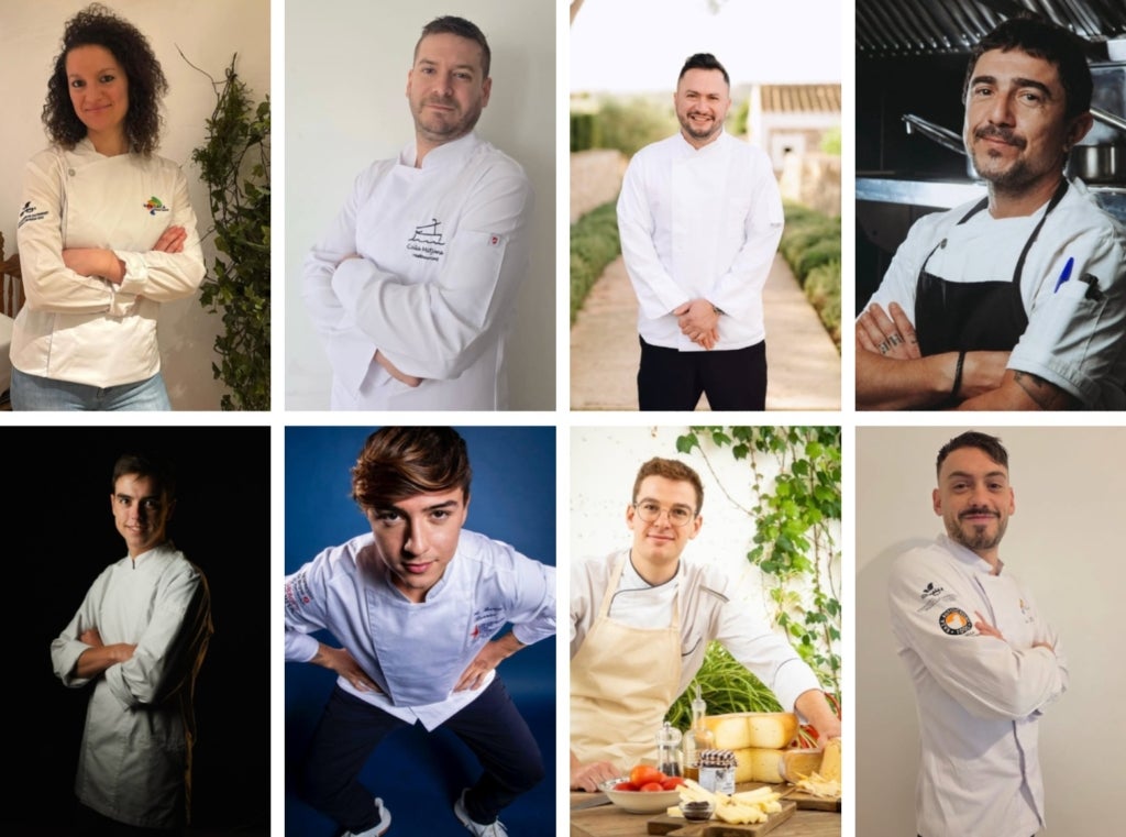 Els cuiners joves de Menorca del Madrid Fusión: Clara Florit, Francesc Allès, Gerardo Espinoza, Joan Salord, Joan Taltavull, Jose Maria Borràs, Pau Sintes i Tomeu Marquès / Cedida